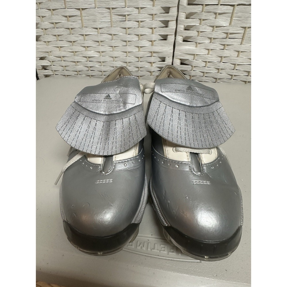 Rare~ Sample Adidas Stella McCartney White/Silver Golf Shoes  Womens Size 7